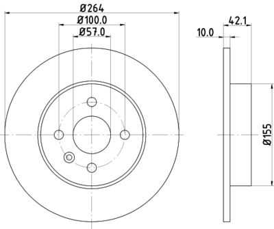 HELLA Bremsscheibe (8DD 355 110-271)