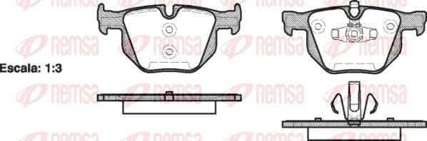 REMSA Bremsbelagsatz, Scheibenbremse (0381.70)