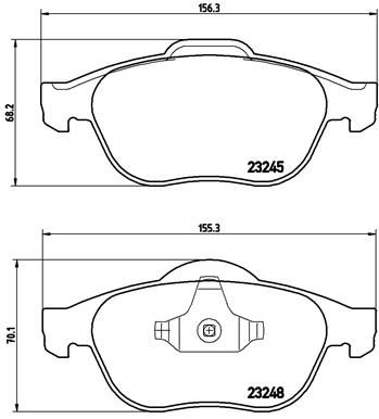 BREMBO Bremsbelagsatz, Scheibenbremse (P 68 032)