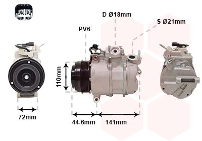 VAN WEZEL Kompressor, Klimaanlage (1801K719)