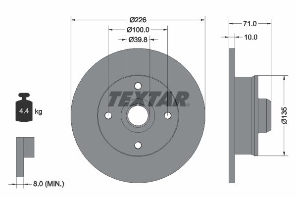 TEXTAR Bremsscheibe (92041803)