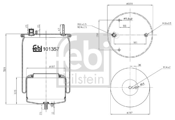 FEBI BILSTEIN Dichtungssatz, Zylinderkopfhaube (101353)