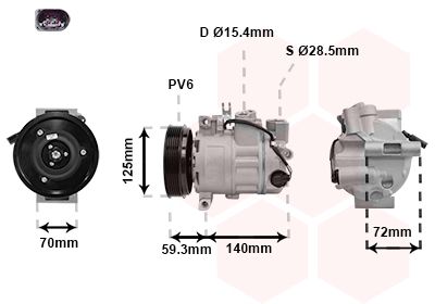 VAN WEZEL Kompressor, Klimaanlage (0300K313)