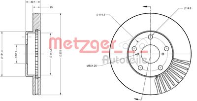 METZGER Bremsscheibe (6110282)