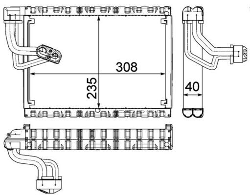 MAHLE Verdampfer, Klimaanlage (AE 90 000P)