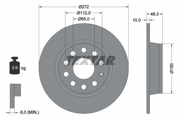 TEXTAR Bremsscheibe (92224903)