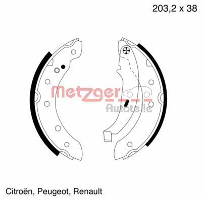 METZGER Bremsbackensatz (MG 584)