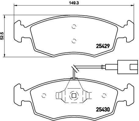 BREMBO Bremsbelagsatz, Scheibenbremse (P 23 138)