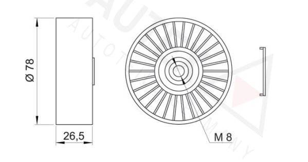 AUTEX Spannrolle, Keilrippenriemen (641102)