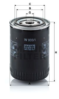 MANN-FILTER Ölfilter (W 933/1)