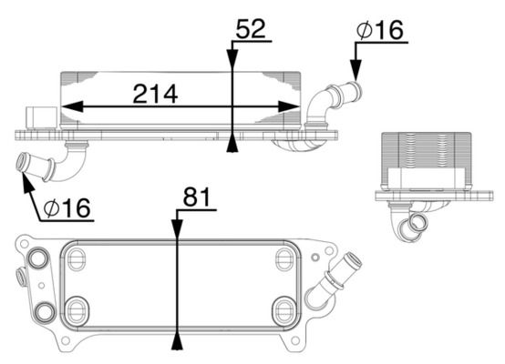 MAHLE Ölkühler, Motoröl (CLC 52 000P)