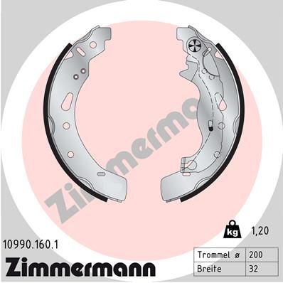 ZIMMERMANN Bremsbackensatz (10990.160.1)