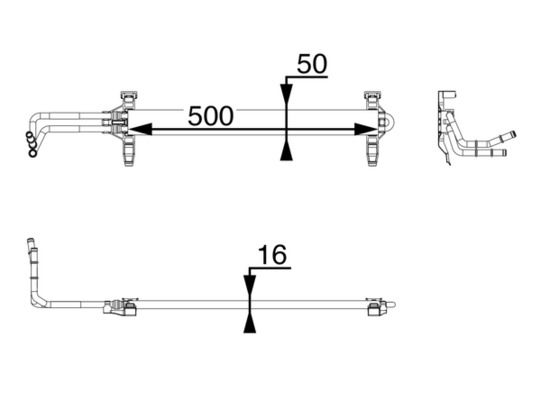 MAHLE Ölkühler, Motoröl (CLC 81 000P)