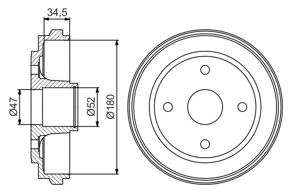 BOSCH Bremstrommel (0 986 477 264)