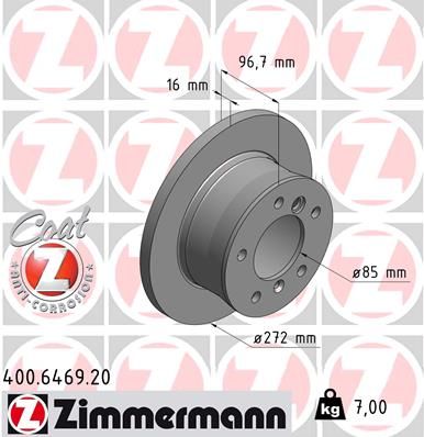 ZIMMERMANN Bremsscheibe (400.6469.20)