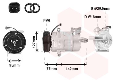 VAN WEZEL Kompressor, Klimaanlage (1800K469)