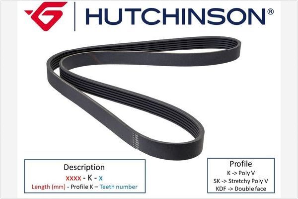 HUTCHINSON Keilrippenriemen (1590 K 6)