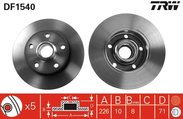 TRW Bremsscheibe (DF1540)