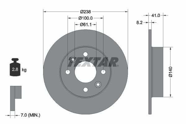 TEXTAR Bremsscheibe (92036003)