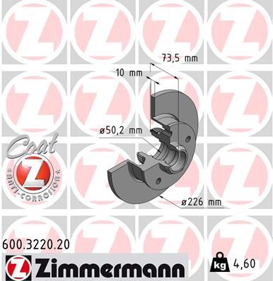 ZIMMERMANN Bremsscheibe (600.3220.20)