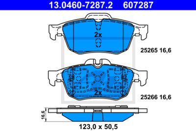ATE Bremsbelagsatz, Scheibenbremse (13.0460-7287.2)