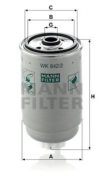 MANN-FILTER Kraftstofffilter (WK 842/2)