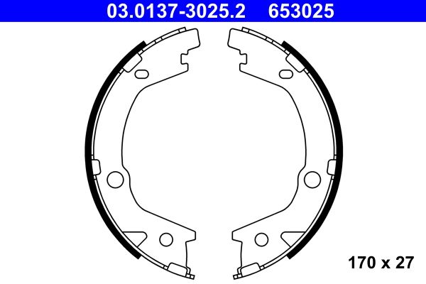 ATE Bremsbackensatz, Feststellbremse (03.0137-3025.2)