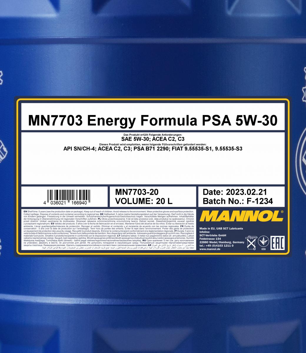 MN7703 Energy Formula PSA 5W-30