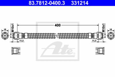 ATE Bremsschlauch (83.7812-0400.3)