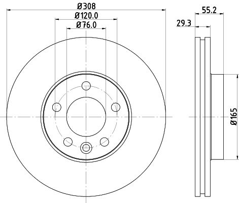 HELLA Bremsscheibe (8DD 355 109-661)