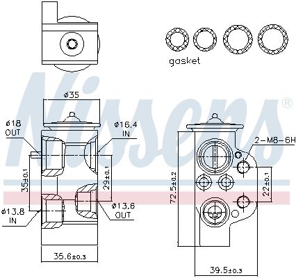 NISSENS Expansionsventil, Klimaanlage (999220)