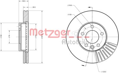 METZGER Bremsscheibe (6110113)