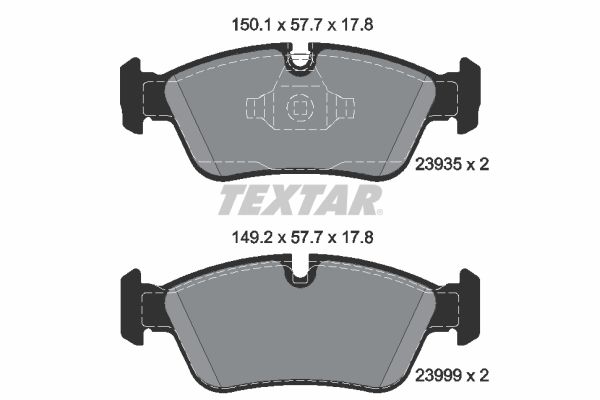 TEXTAR Bremsbelagsatz, Scheibenbremse (2393501)