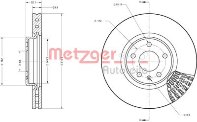 METZGER Bremsscheibe (6110716)