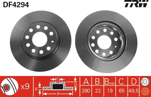 TRW Bremsscheibe (DF4294)