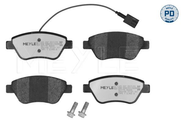 MEYLE Bremsbelagsatz, Scheibenbremse (025 237 0517/PD)