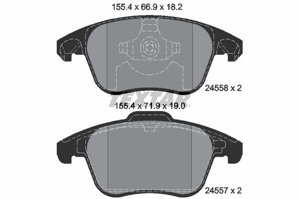 TEXTAR Bremsbelagsatz, Scheibenbremse (2455801)