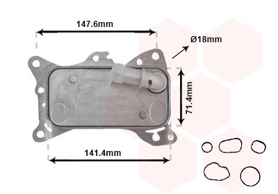 VAN WEZEL Ölkühler, Motoröl (30013705)