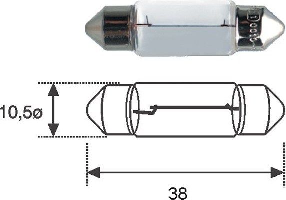 MAGNETI MARELLI Glühlampe, Kennzeichenleuchte (009418100000)