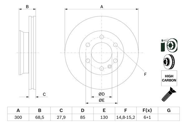 BOSCH Bremsscheibe (0 986 479 294)