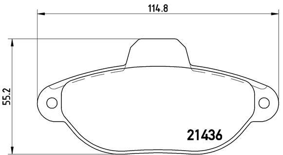 BREMBO Bremsbelagsatz, Scheibenbremse (P 23 096)