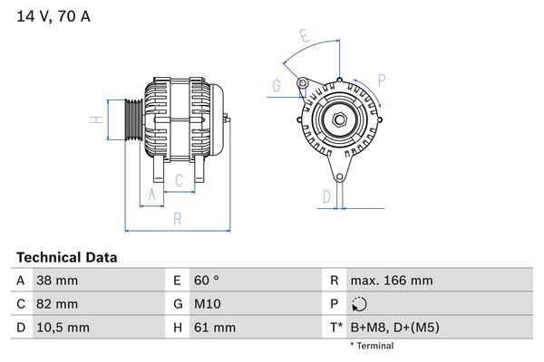 BOSCH Generator (0 986 039 550)