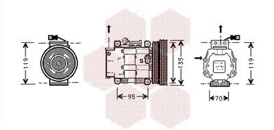 VAN WEZEL Kompressor, Klimaanlage (1700K041)