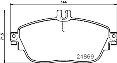 HELLA Bremsbelagsatz, Scheibenbremse (8DB 355 019-721)