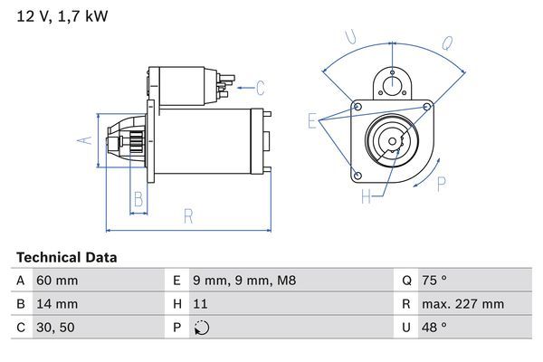 BOSCH Starter (0 986 023 930) Thumbnail