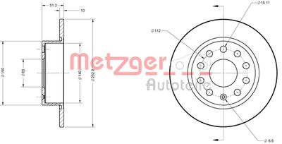 METZGER Bremsscheibe (6110036)