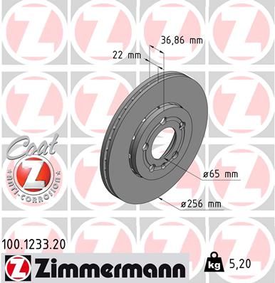 ZIMMERMANN Bremsscheibe (100.1233.20)