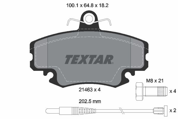 TEXTAR Bremsbelagsatz, Scheibenbremse (2146304)