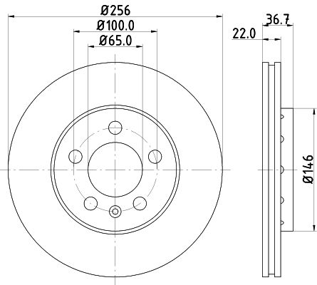 HELLA Bremsscheibe (8DD 355 105-361)