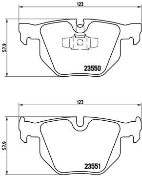 BREMBO Bremsbelagsatz, Scheibenbremse (P 06 039X)